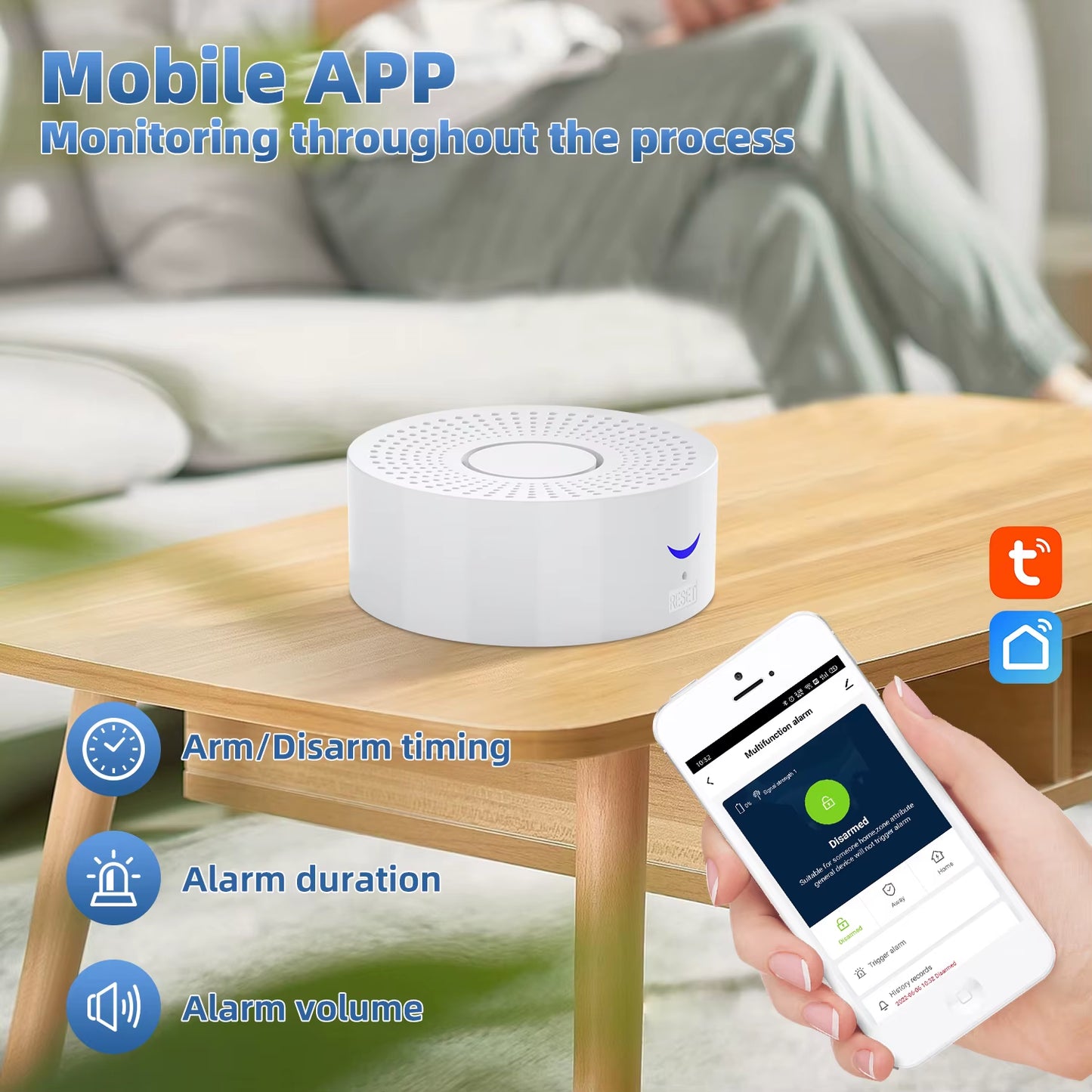 Wireless Wifi Smart Home Automation Security Alarm System with Door Sensor Motion Sensor Smart Life App Burglar Alarm Siren