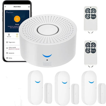 Wireless Wifi Smart Home Automation Security Alarm System with Door Sensor Motion Sensor Smart Life App Burglar Alarm Siren