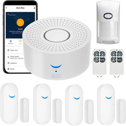 Wireless Wifi Smart Home Automation Security Alarm System with Door Sensor Motion Sensor Smart Life App Burglar Alarm Siren