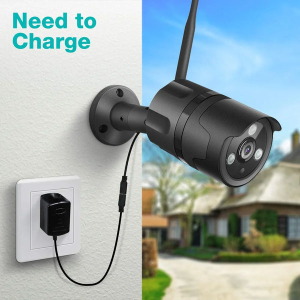 Wireless Security Camera,  Outdoor Wifi Security Camera with Motion Detection Weatherproof Night Vision-Black