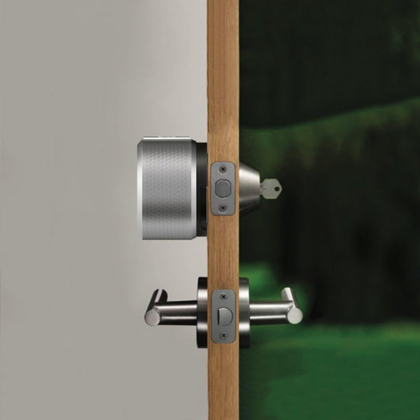 Smart Lock Pro + Connect Hub - Wi-Fi Smart Lock for Keyless Entry - Works with Alexa, Google Assistant, and More – Silver