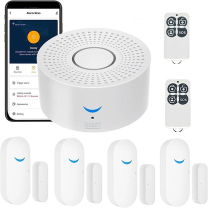 Wireless Wifi Smart Home Automation Security Alarm System with Door Sensor Motion Sensor Smart Life App Burglar Alarm Siren