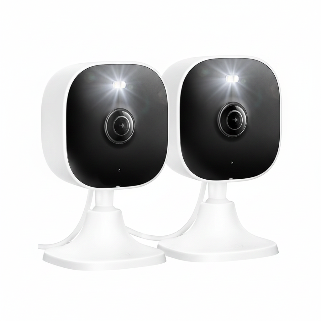4MP Indoor Cameras for Home Security Outdoor, Home Security Camera System, 2.4G/5G Camera for House/Elder/Dog/Pet/Baby, Plug and Play, Support Card/Cloud (Not Included), 9.84Ft Wire, 2PCS